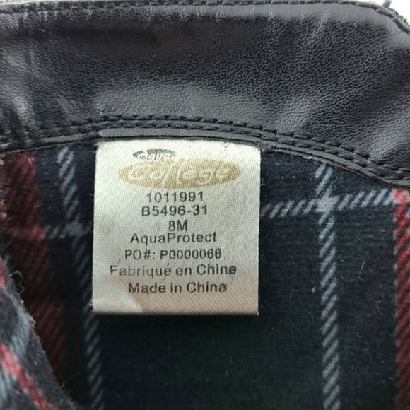 College Aqua Protect Waterproof Black Suede Ankle Boots Buckle Side Zip  Size 8M - Picture 14 of 15